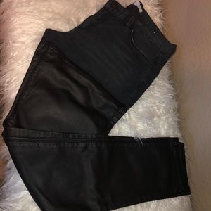 BCBG Generation Jasper Denim Leather Jeans Pants